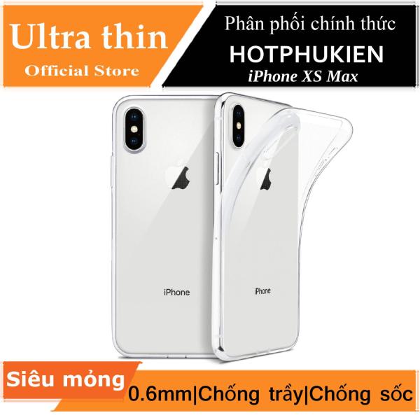 [HCM]Ốp lưng dẻo cho iPhone XS Max hiệu Ultra Thin (siêu mỏng 0.6mm chống trầy chống bụi) - phân phối bởi HotPhuKien