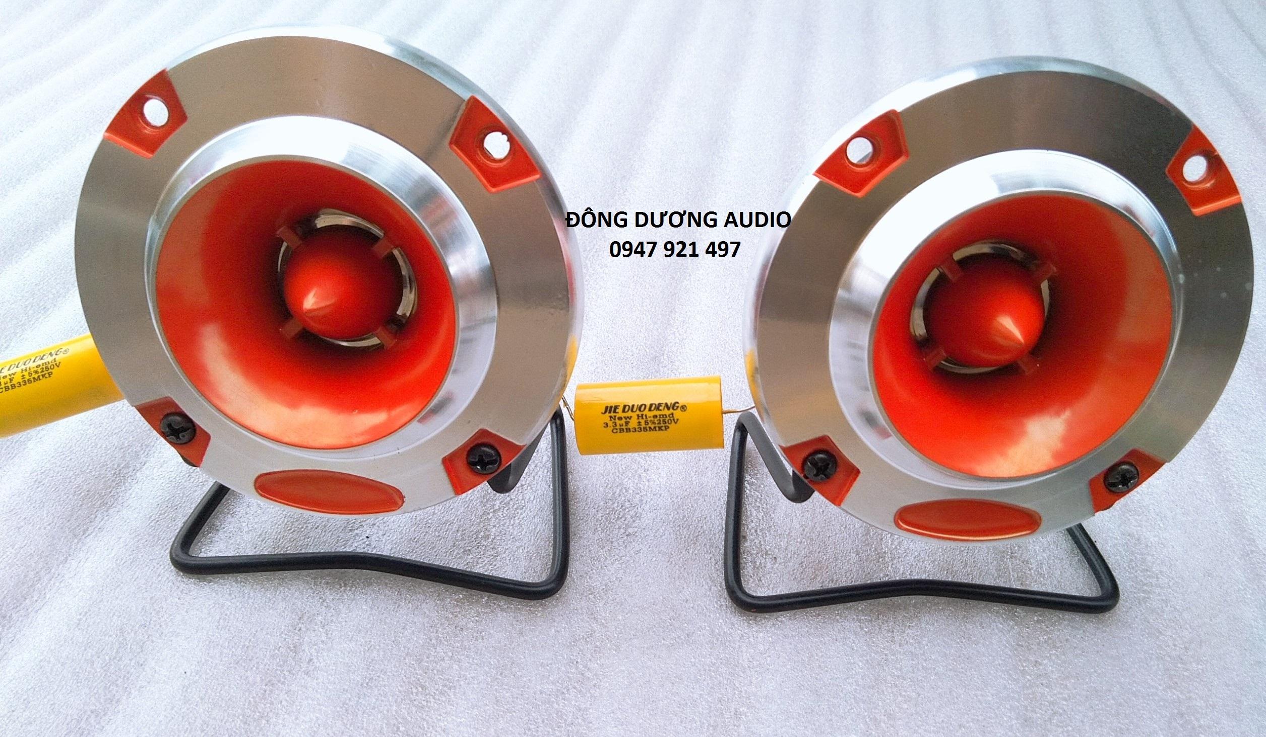 Bộ 2 loa treble rời pioneer mặt cam kèm chân đế và tụ 3,3mf xịn - loa tăng trép