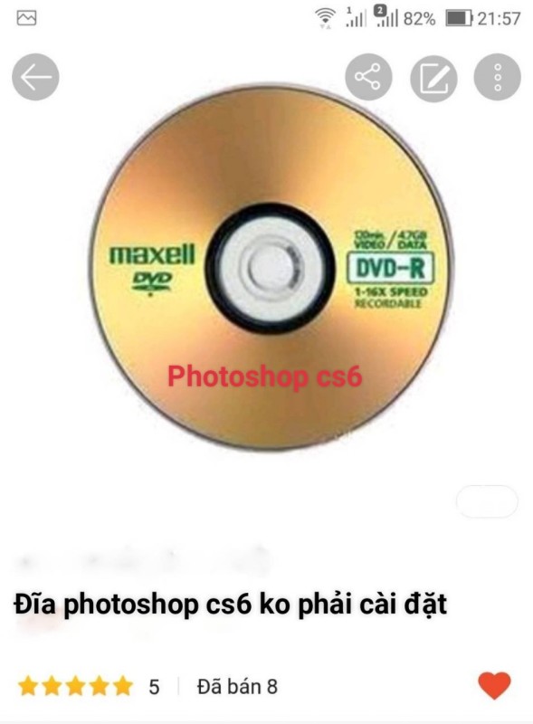 Bảng giá đĩa photoshop cs6 ko cần cài đặt Phong Vũ