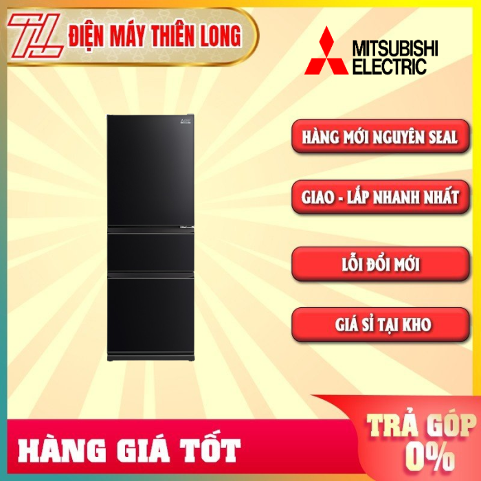 Tủ lạnh Mitsubishi MR-CGX41EN-GBK-V inverter 330 lít - HÀNG CHÍNH HÃNG - TRẢ GÓP 0% - GIAO TOÀN QUỐC - NGOÀI HCM TÍNH PHÍ