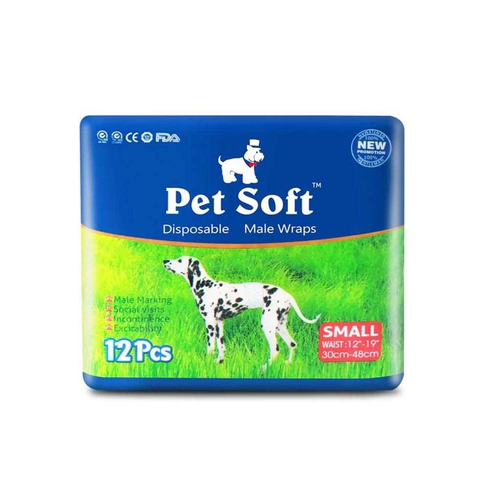 Bỉm vệ sinh cho chó đực Pet Soft Size M - 1 Bịch 12 Chiếc