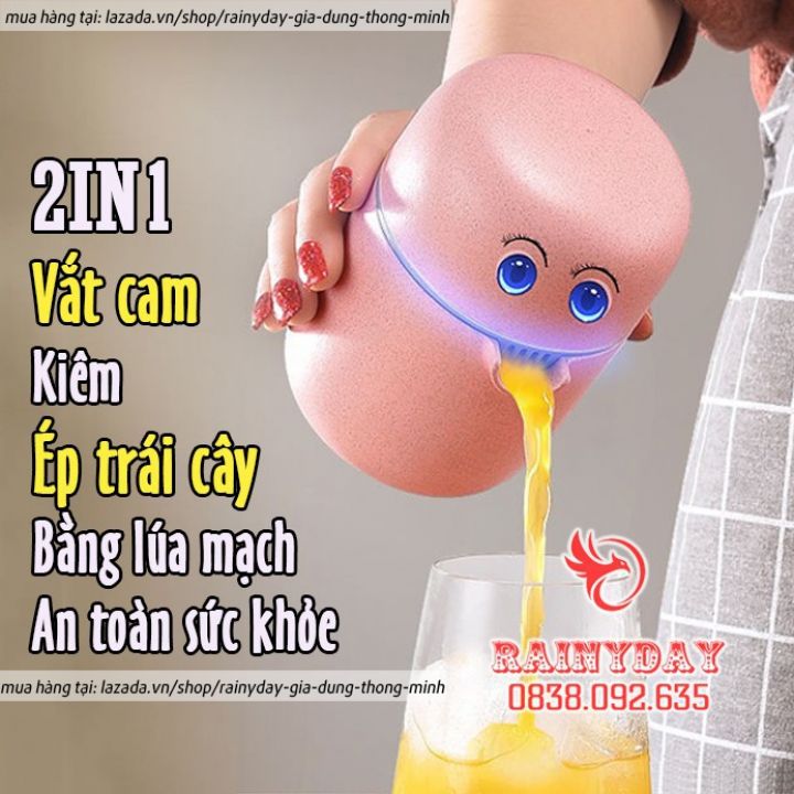 Dụng cụ vắt cam đồ vắt ép nước cam hoa quả trái cây bằng tay nhựa lúa mạch cầm tay