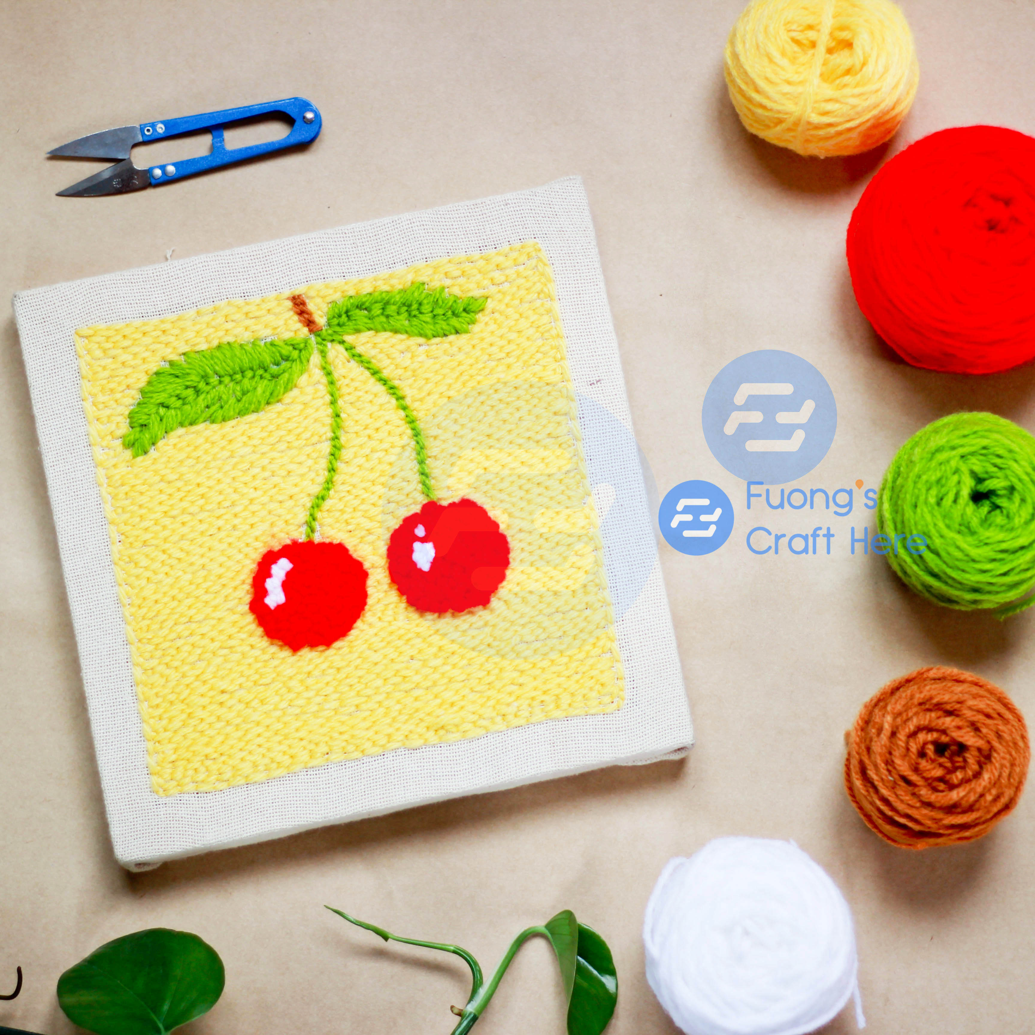 Punch Needle Embroidery Kit Using Yarn For Beginners