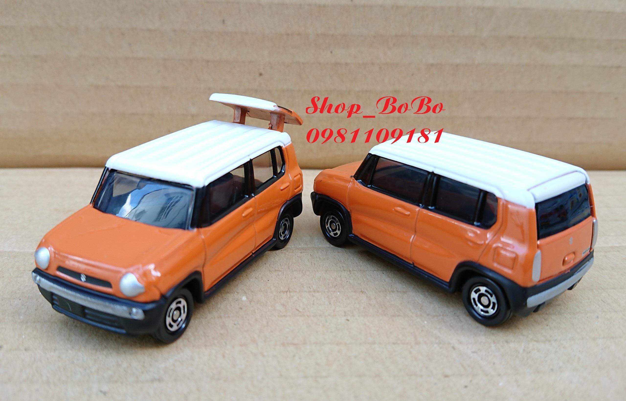 Xe mô hình Tomica - Xe Suzuki Hustler màu cam mở được cốp sau