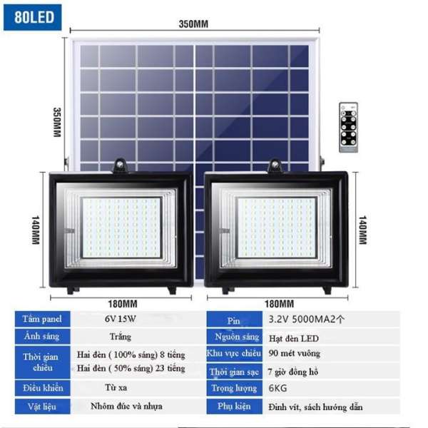 Đèn led năng lượng mặt trời 160 Bóng SL-383