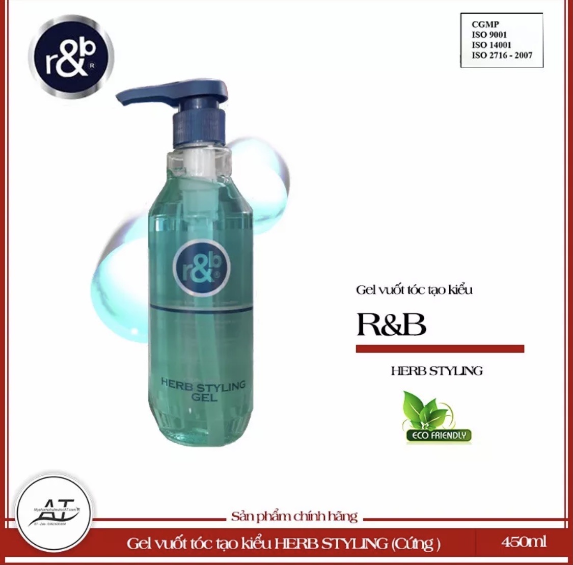 [HCM]Gel vuốt tóc tạo kiểu Hàn Quốc rb Herb Styling 450ml