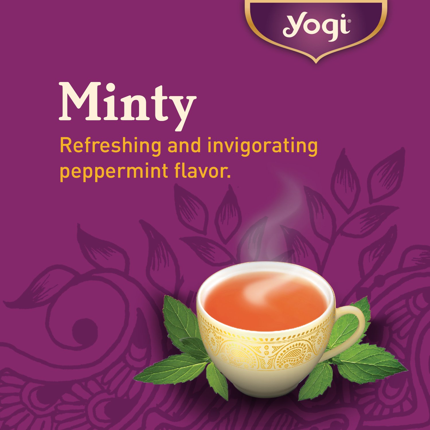 Trà hữu cơ bạc hà (Purely Peppermint Tea) - Yogi - 16bags