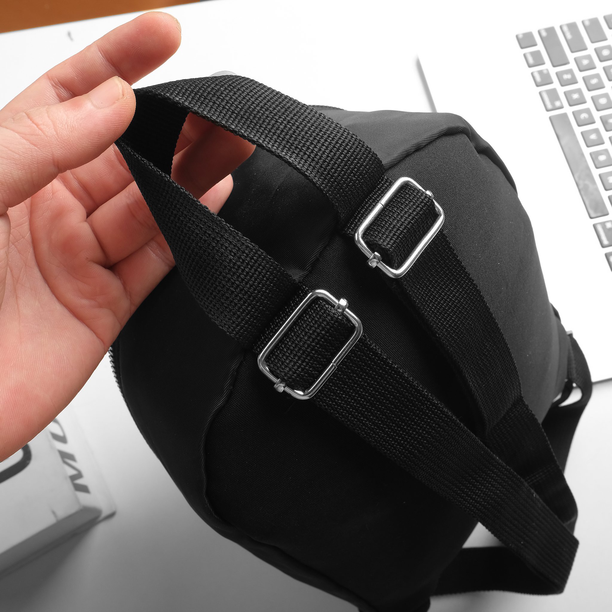 {HCM}_BALO MINI " BACKPACK MINI LOGO KARL LAGERFELD NEW 2023 (22cm-10cm-6cm)
