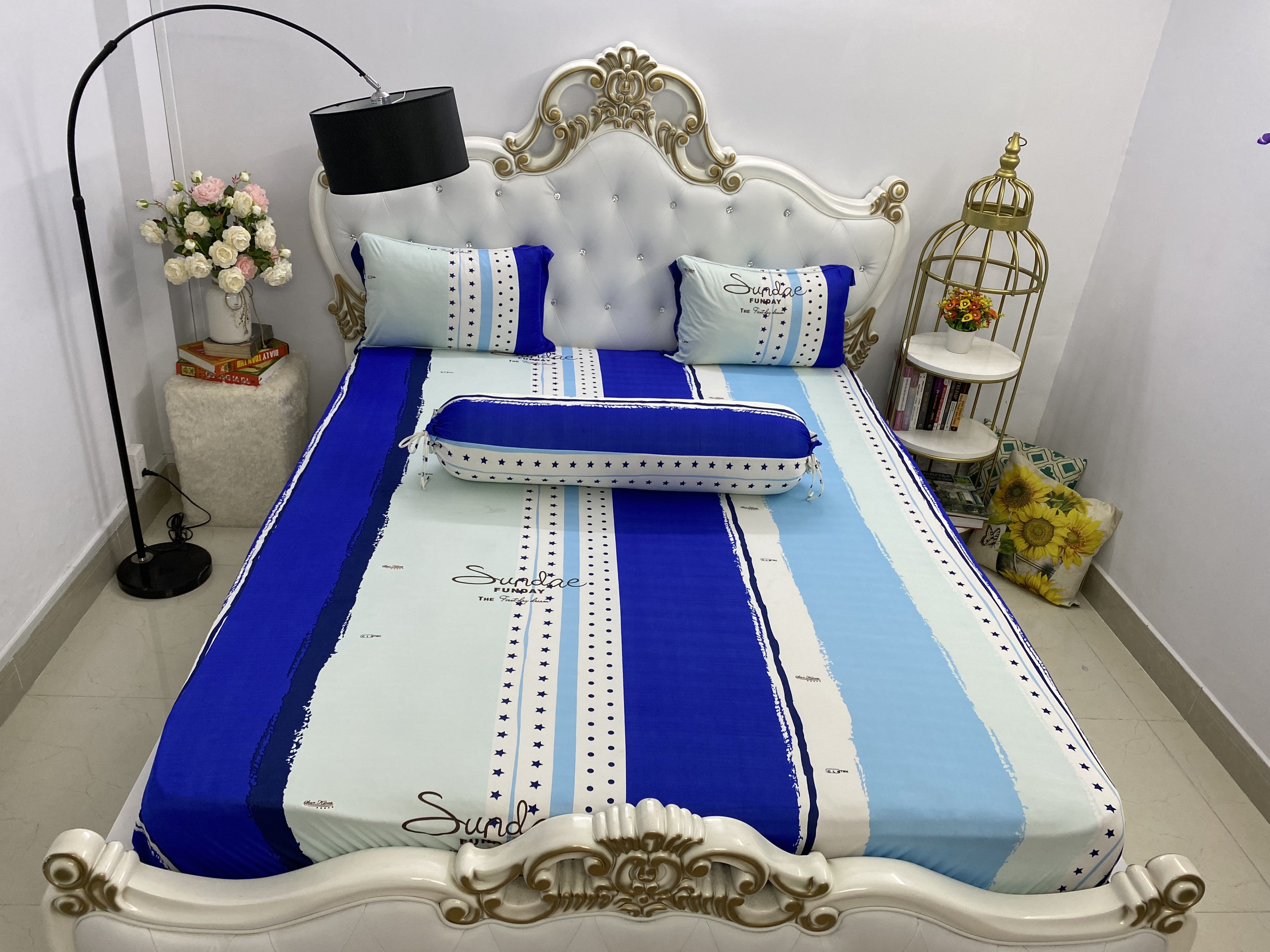 [HCM]Bộ Drap Thun  Hàn Quốc mát lạnh{ 4 món }CHUẨN MẪU