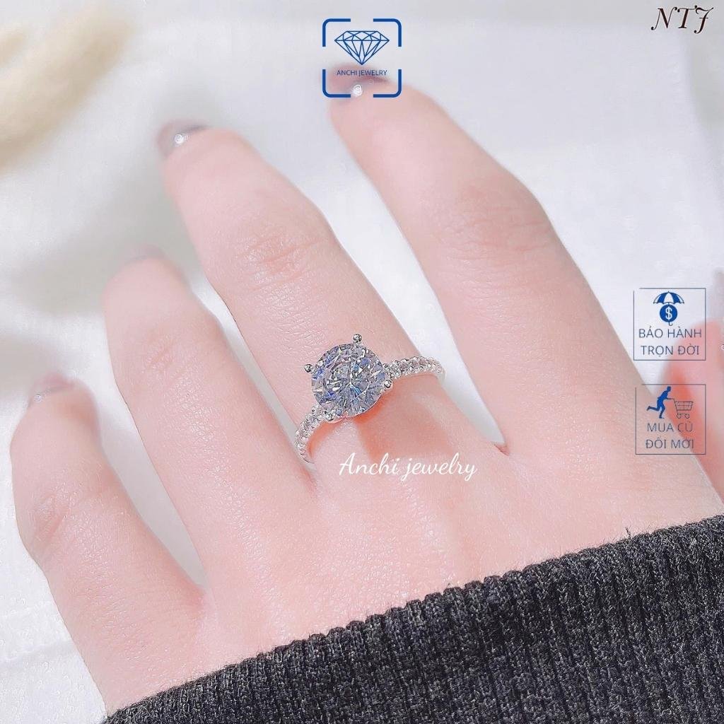 Nhẫn bạc đính đá trẻ trung, Vàng bạc an chi