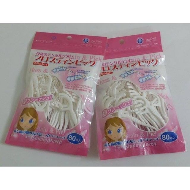 [HCM]Okamura - Tăm Chỉ kẻ răng Nhật Bản 80P (80 cây)