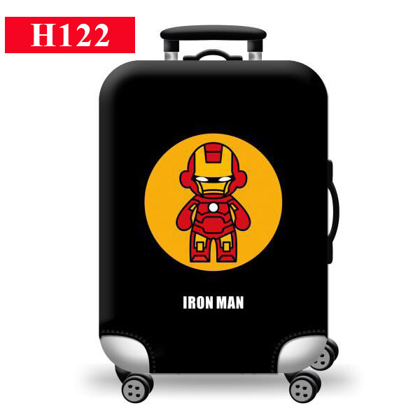 Túi bọc bảo vệ vali kéo -Áo vỏ bọc vali du lịch - Mẫu Iron man H122 Size S M L XL HPValiOEM