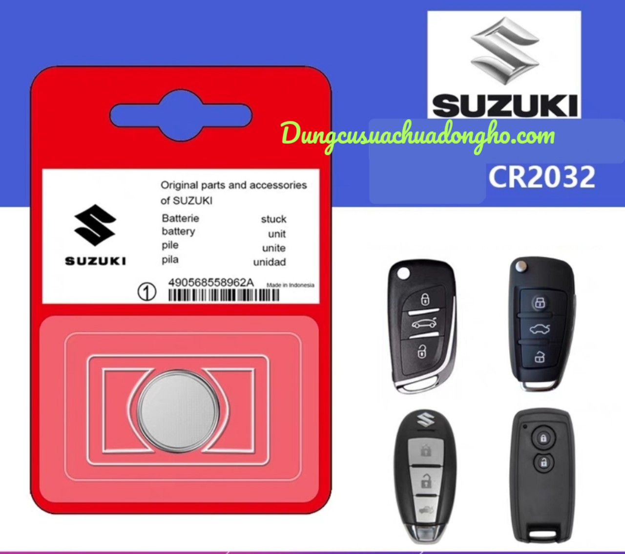 Pin Chìa Khóa Xe ô tô Suzuki