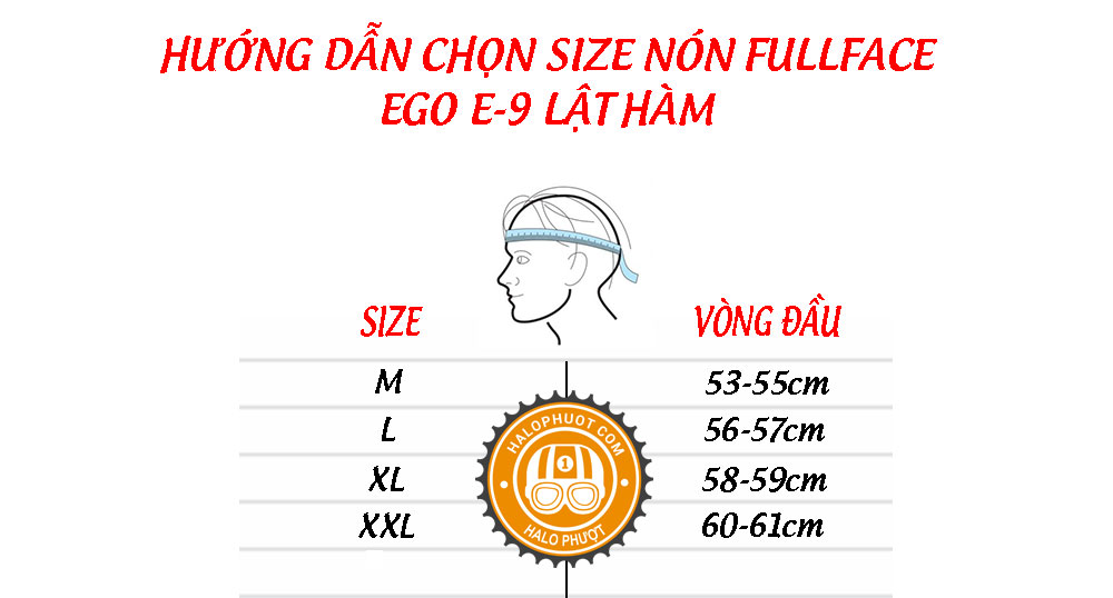 Mũ bảo hiểm lật hàm 2 kính EGO E9 (chính hãng)