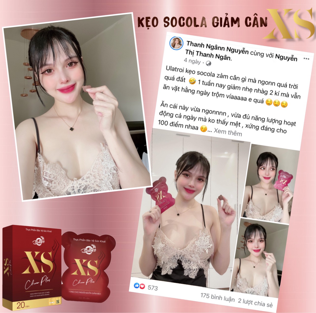 Socola giảm cân gấu XS Choco Plus