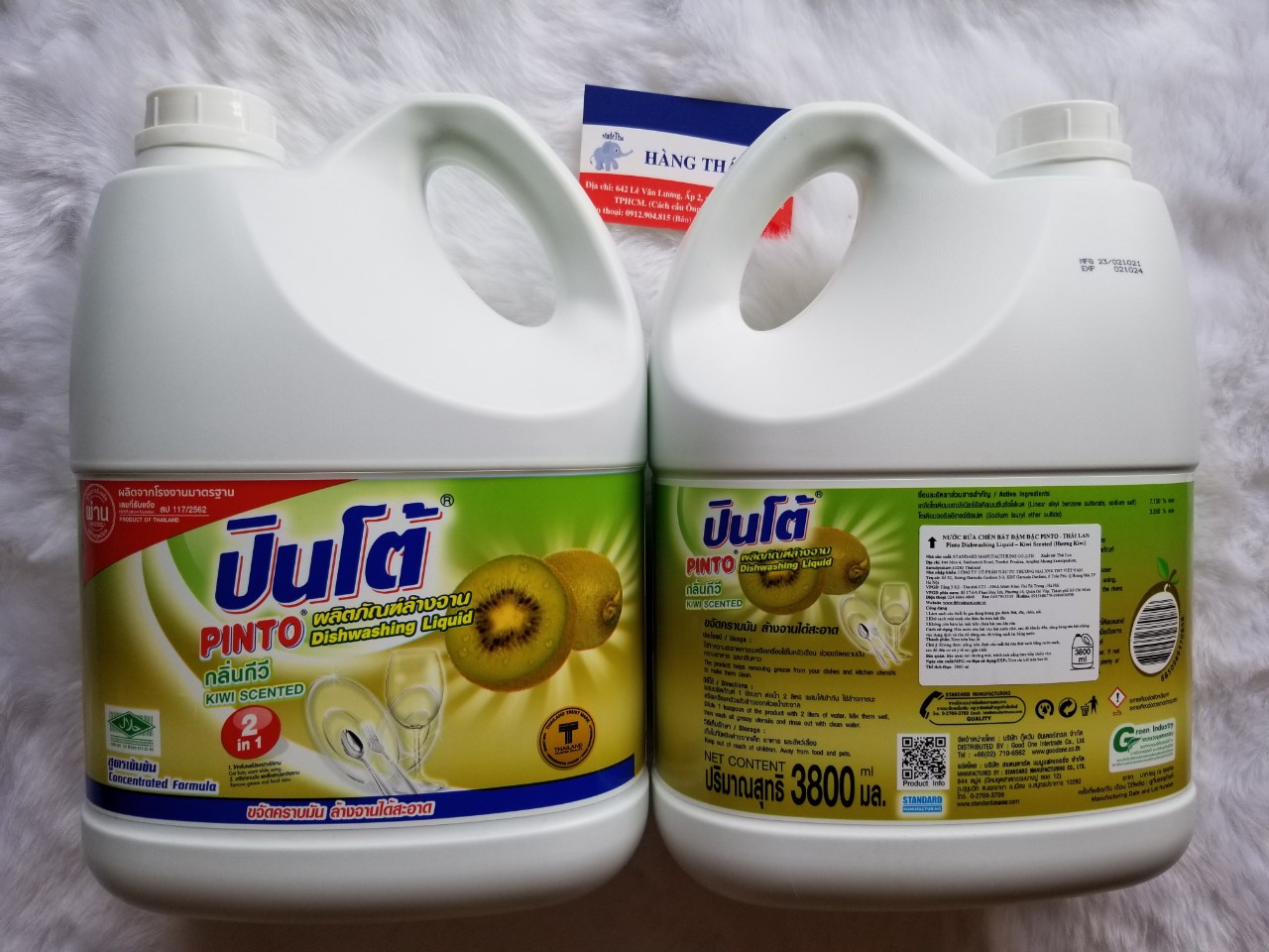 [HCM]Nước rửa chén Pinto Thái lan 3800ml- Hương KiWi