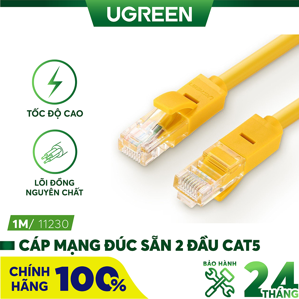 Cáp mạng CAT5 bấm sẵn 1m chính hãng Ugreen 11230