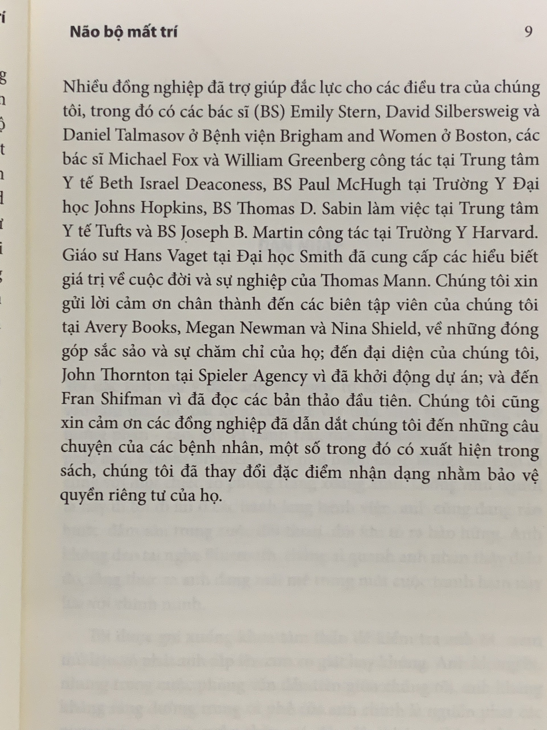Não Bộ Mất Trí