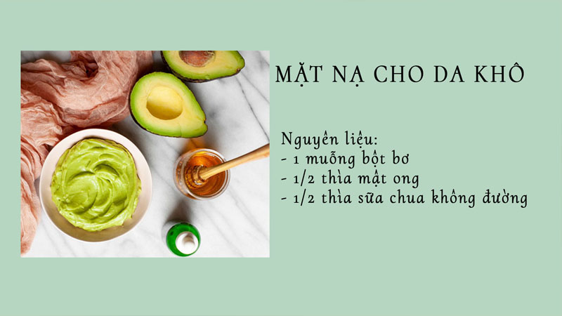 Bột Bơ đắp mặt handmade dưỡng trắng da