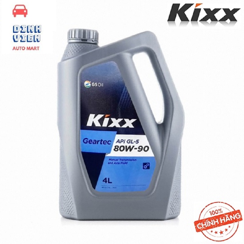 [HCM][ HỮU ÍCH] Dầu nhớt cho hộp số sàn và cầu xe Hiệu năng cao cấp Kixx GEARTEC GL-5 80W/90 4L