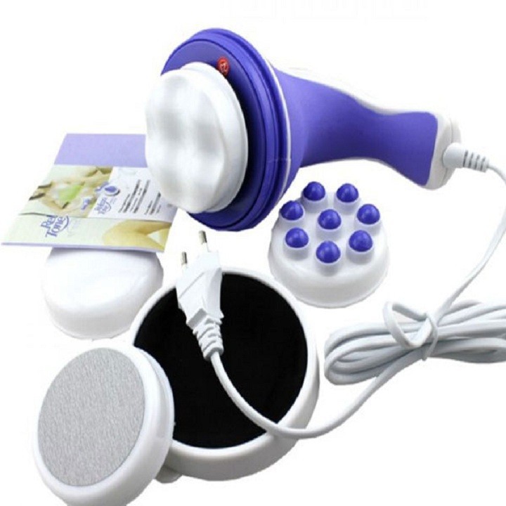 [HCM]máy massage cầm tay mini đánh tan mỡ bụng Relax Spin Tone (3 đầu massage)
