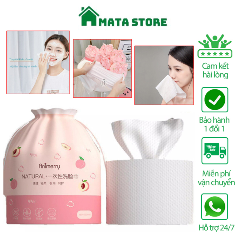 Khăn lau mặt dùng 1 lần -khăn giấy animerry túi 150g