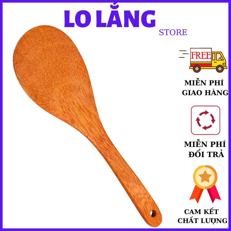 Vá gỗ múc cơm chống dính cao cấp