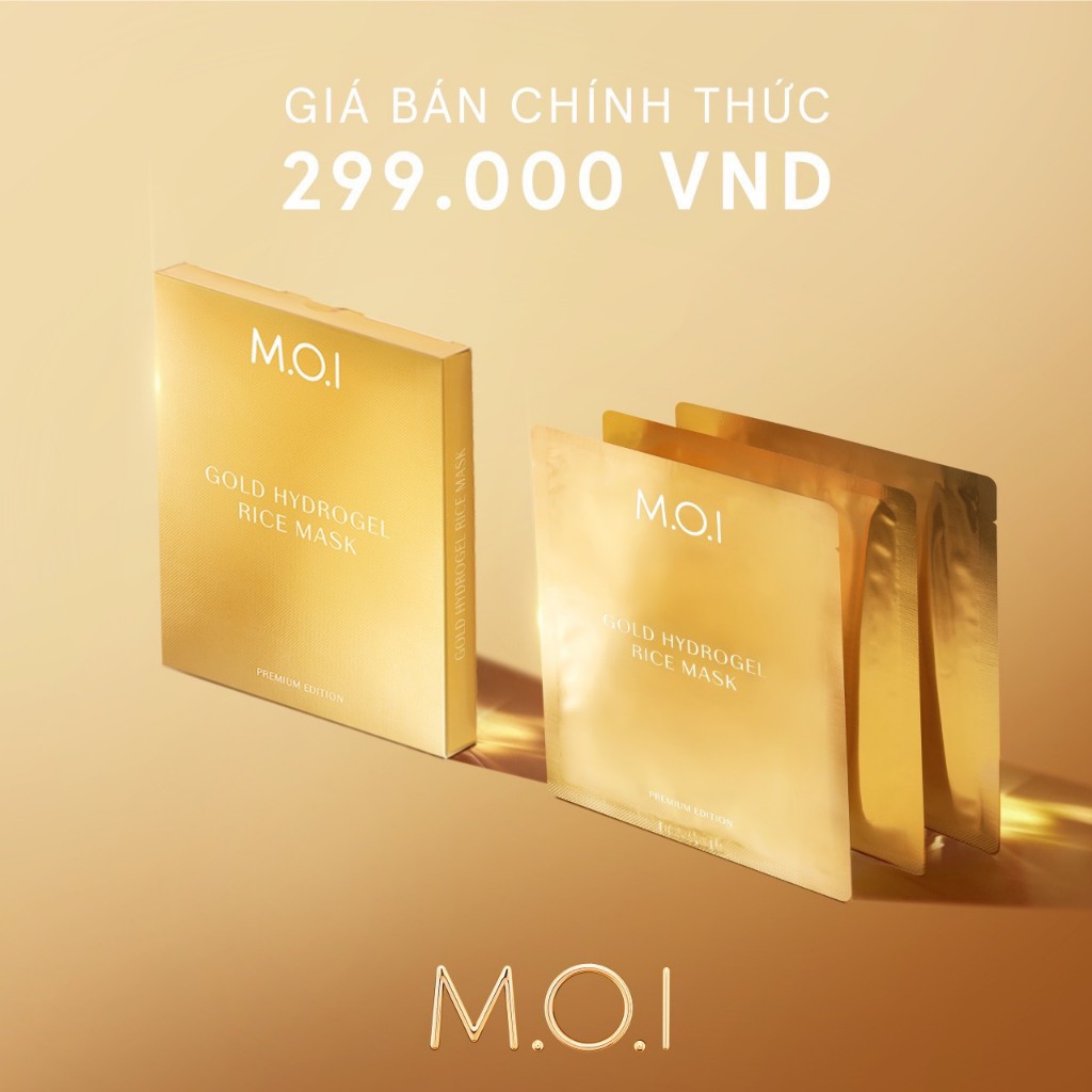 Mặt nạ gạo gold hydrogel rice mask m.o.i hồ ngọc hà