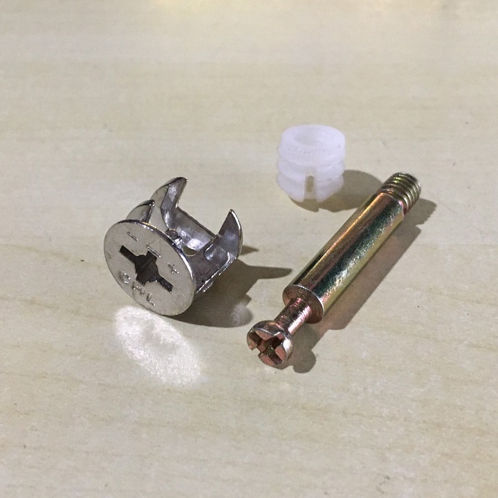 10 BỘ -15x40mm ỐC LIÊN KÊT G - ỐC LIÊN KẾT CAM - ỐC LIÊN KẾT TỦ