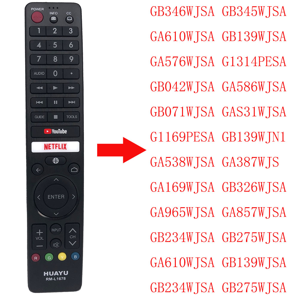 SHARP TV/LED/LCD Remote Control Replacement RM-L1678 Replacement GB346WJSA GA610WJSA GB139WJSA GA576WJSA G1314PESA GB042WJSA GA586WJSA GB071WJSA GAS31WJSA G1169PESA GB139WJN1 GA538WJSA GA387WJS GA169WJSA GB326WJSA GA965WJSA GA857WJSA GB345WJSA GB275WJSA