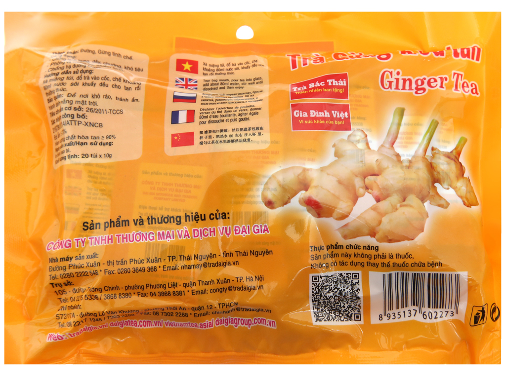 Trà Gừng Hoà Tan Đại Gia 200g