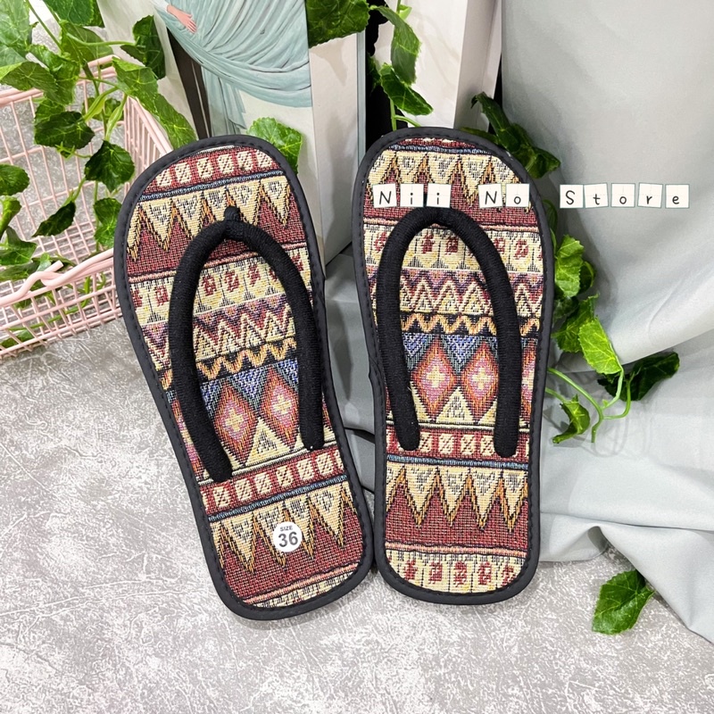 Dép thổ cẩm quai kẹp - ND016