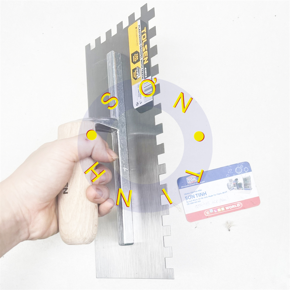 Bay Răng Cưa cán gỗ Tolsen 41013 280x120mm đựng, trét hồ và làm phẳng mặt tường