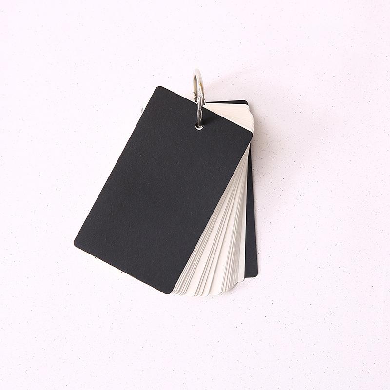 Thẻ Ghi Chú Có Bấm Khuyên Tiện Lợi Kraft Loose-leaf Nope Book Paper Binder Ring Easy Flip Flash Cards Study Memo Pads Small Word Card Stationery