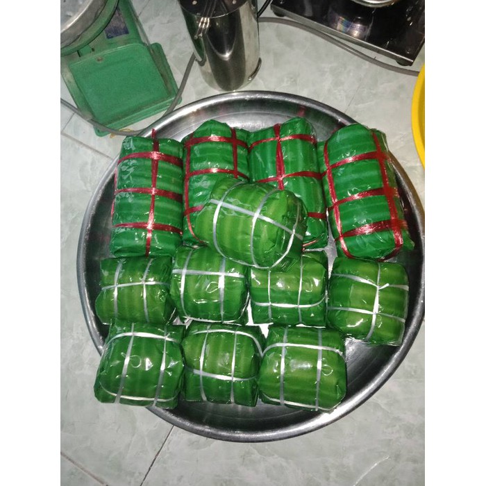 LÁ CHUỐI GIẢ Gói Chả Lụa, Nem Chua Size 35*35/ LÁ CHUỐI PLASTIC SIZE 35*35