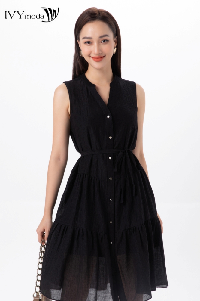 Đầm dạo phố nhấn eo IVY moda MS 41B8683