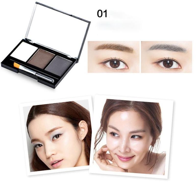 Sét Phấn 3 Mầu Trang Điểm Mắt Và Kẻ Mày SR MAKE UP