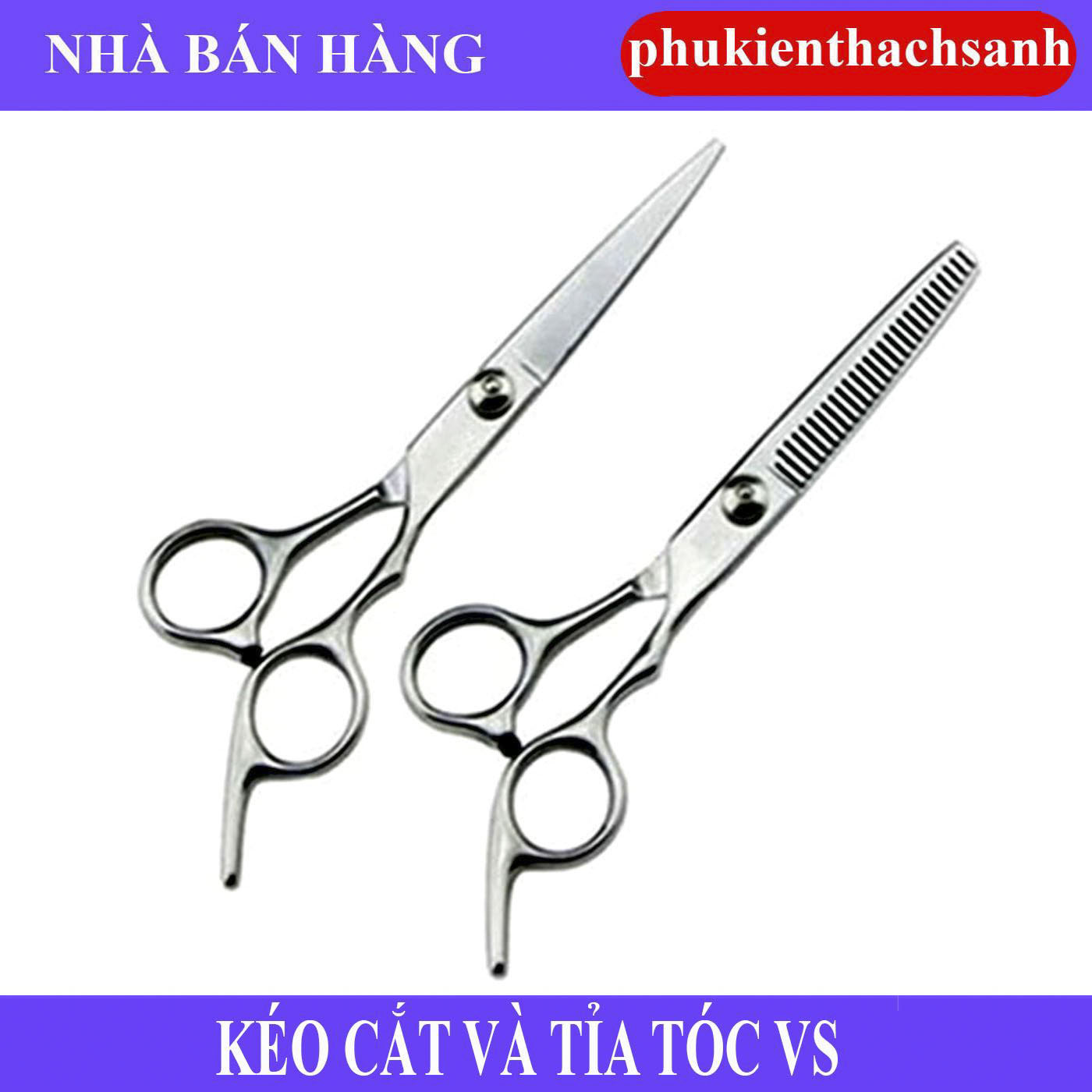 Bộ 2 Kéo Cắt Và Tỉa Tóc (Trắng) - Bộ 2 cái