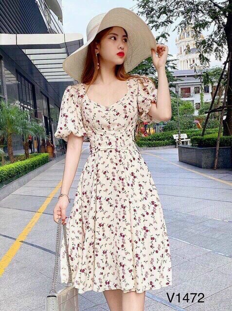 [Freeship] ĐẦM ÔM CÓ DÂY CỘT EO LÊN FROM DỂ THƯƠNG