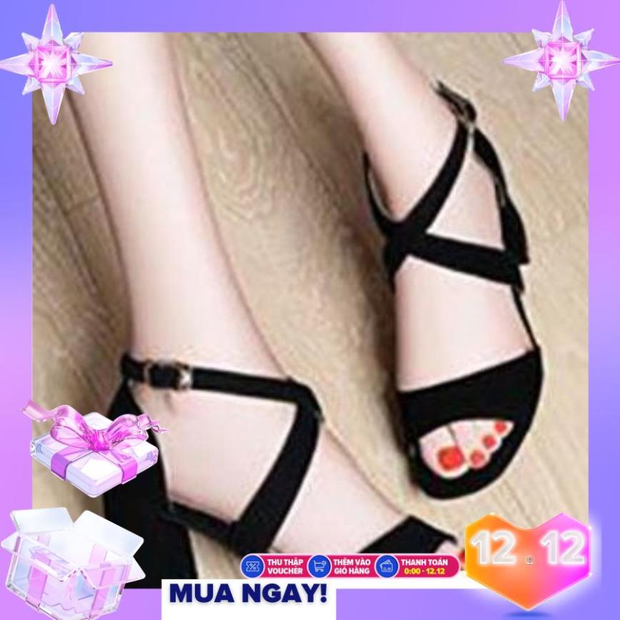 Giày cao gót 7cm bản chéo giá rẻ