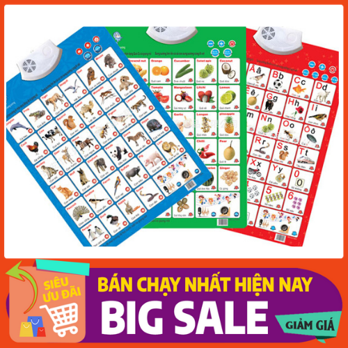 [XẢ HÀNG CẮT LỖ] Bảng học chữ cái điện tử 2 mặt cho bé - GIÁ ƯU ĐÃI