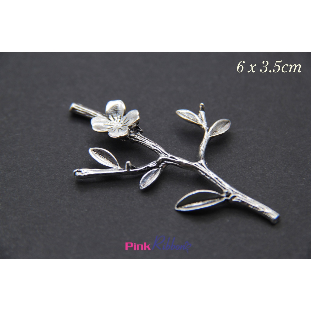 Cành lá mạ kim mẫu hoa mai không gắn trai