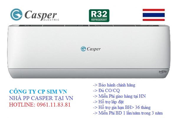 [Free ship HN] Điều Hòa Casper 9000 BTU, Gas 32 (SC-09TL32) 1 chiều