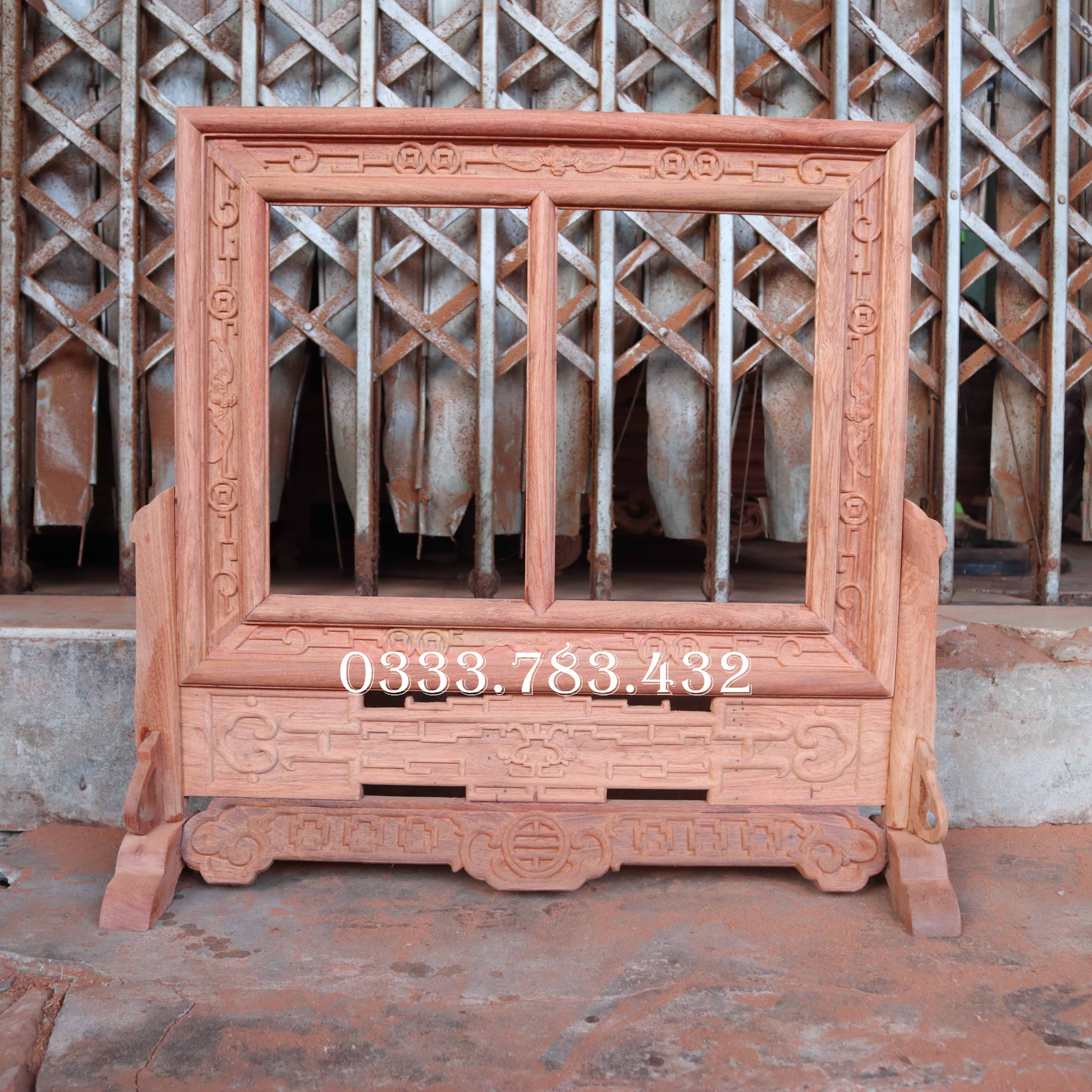 KHUNG ẢNH ĐÔI KÉP DƠI-KHUNG ẢNH THỜ ĐÔI (GỖ HƯƠNG CAO CẤP)