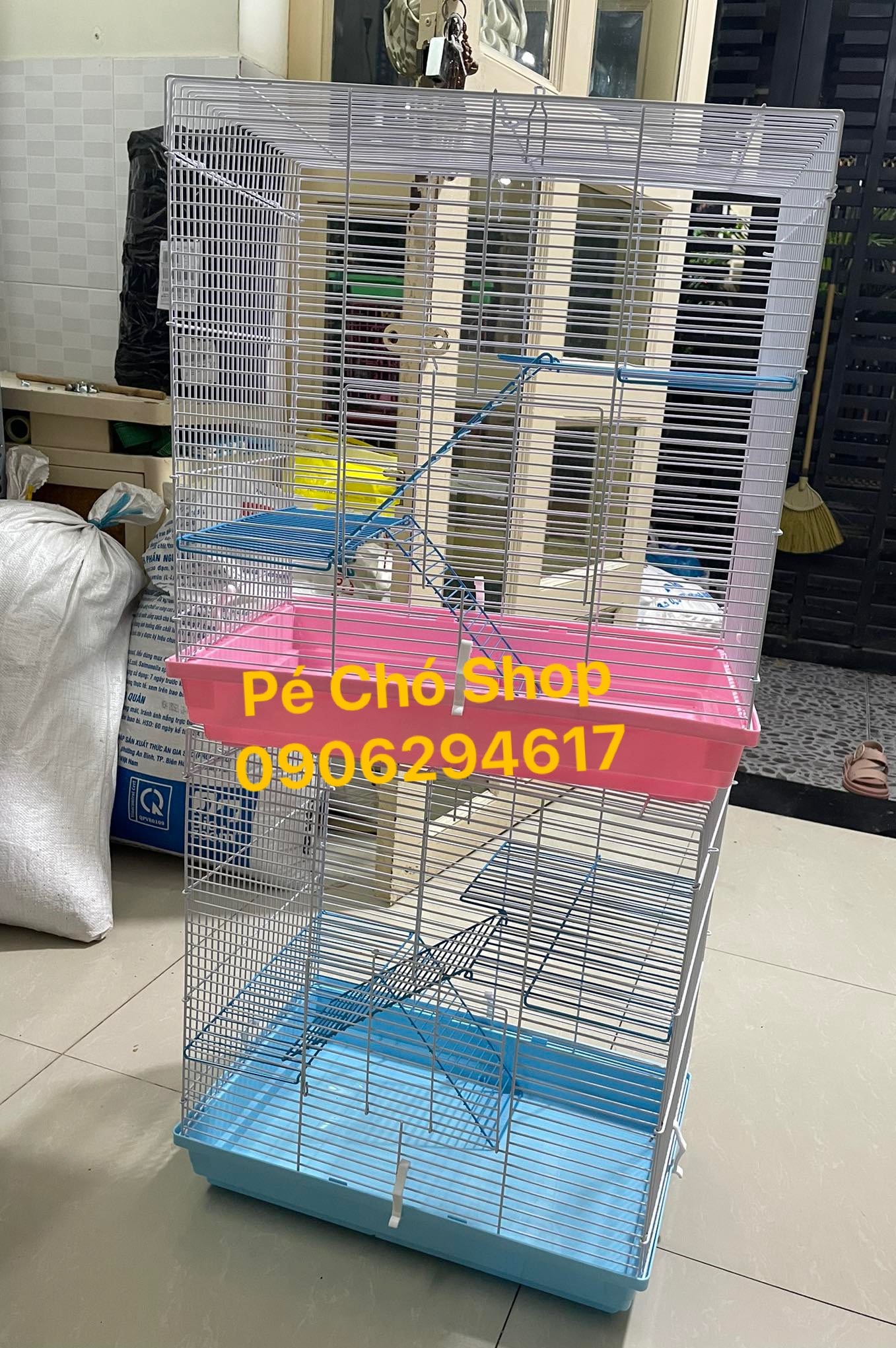 Lồng size đại 3 tầng (dai47cao51rong30) cho hamster,sóc,bọ ú,nhím kiểng .