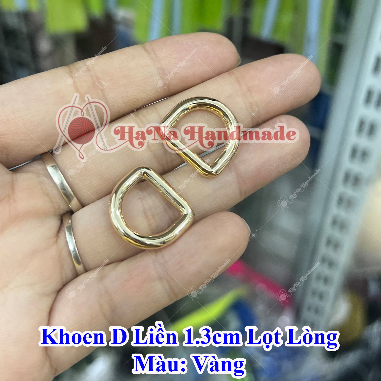 Khoen D liền lọt lòng 1.3cm làm túi xách