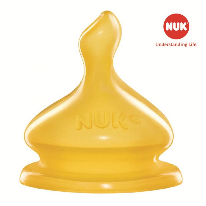 Núm ti cổ rộng Nuk cao su (2 chiếc)