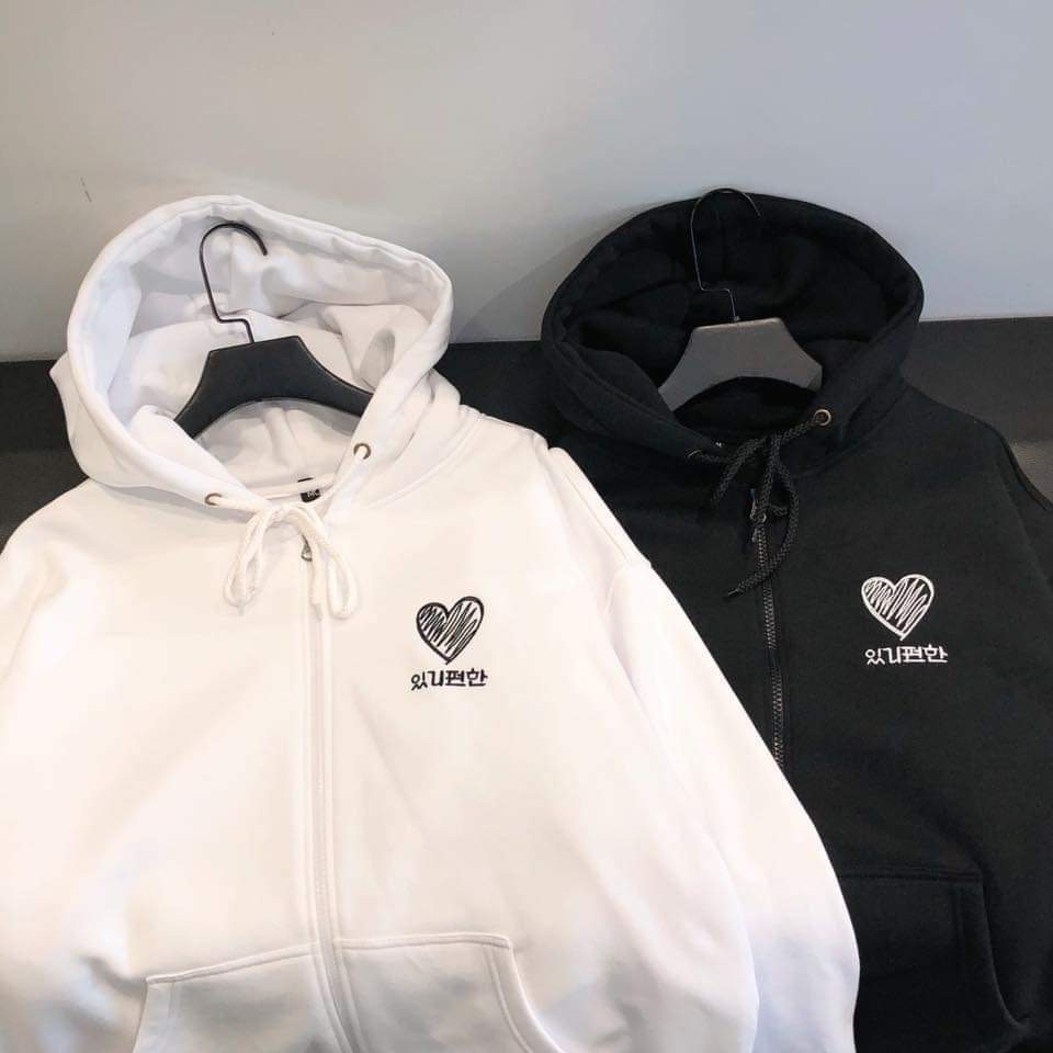 Áo Khoác Hoodie HEART Unisex