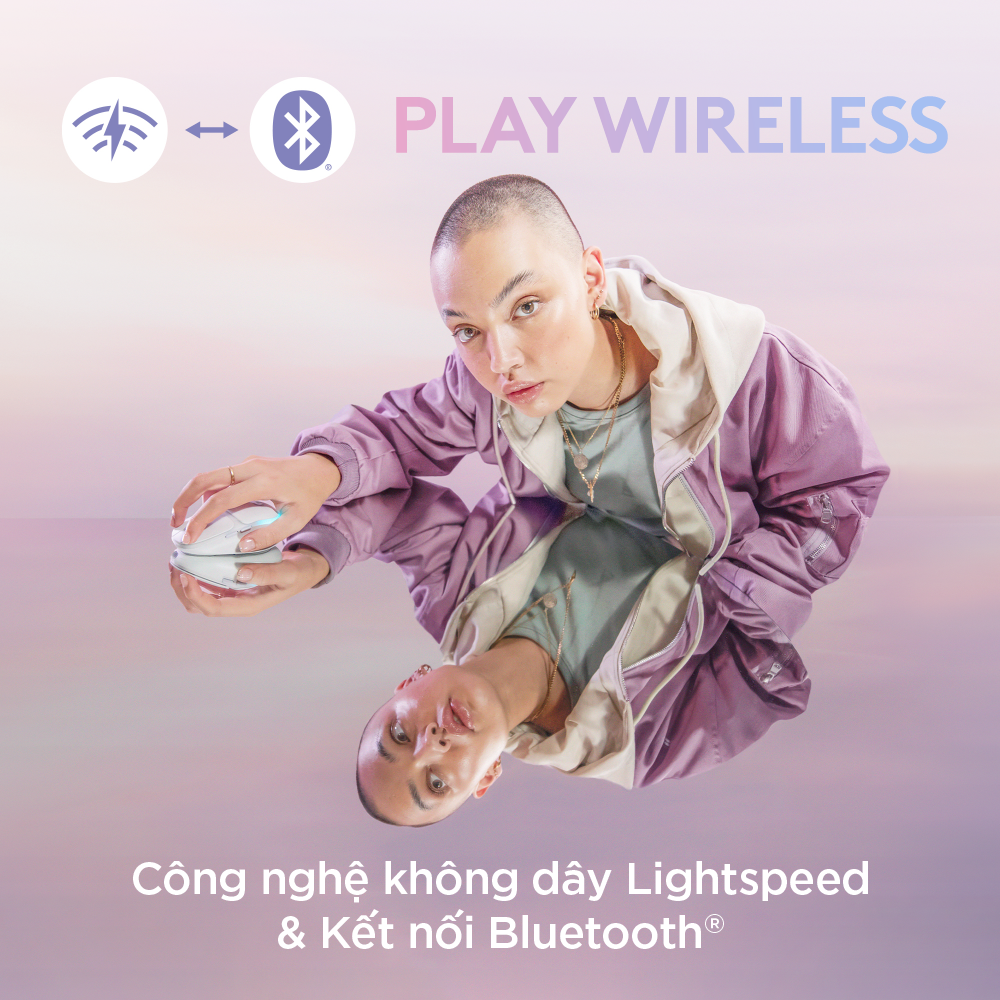 Chuột gaming không dây Logitech G705 Bluetooth & LIGHTSPEED, RGB , gọn nhẹ 85g, 6 nút lập trình - Hàng chính hãng