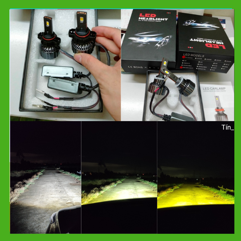 Cặp bóng đèn led gầm V20 pro sương mù xe hơi, xe ô tô 3 màu chân H11/HB4(9006)/H8/H9/881, đèn phá sương thách thức mọi thời tiết